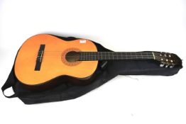 A Hohner Mc-05 classical acoustic guitar and carry case.