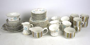 A Staffordshire Midwinter part tea service and another tea service.