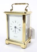 A French Boyard brass carriage clock the movement stamped Duverdrey & Bloquel France