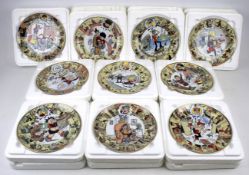 Ten Danbury Mint Beano and Dandy collectors 8" plates.