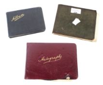 Three early 20th century autograph albums containing drawings and poems.