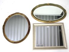 Three 19th and 20th century wall mirrors.