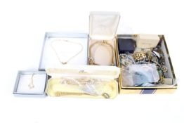 Collection of jewellery including silver, Christian Dior bijout necklace,