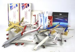 An assortment of model aircraft.