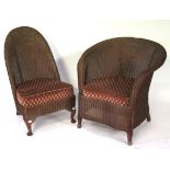 Two Lloyd Loom chairs.