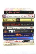 Ten signed hardback books relating to television, film and entertainment.