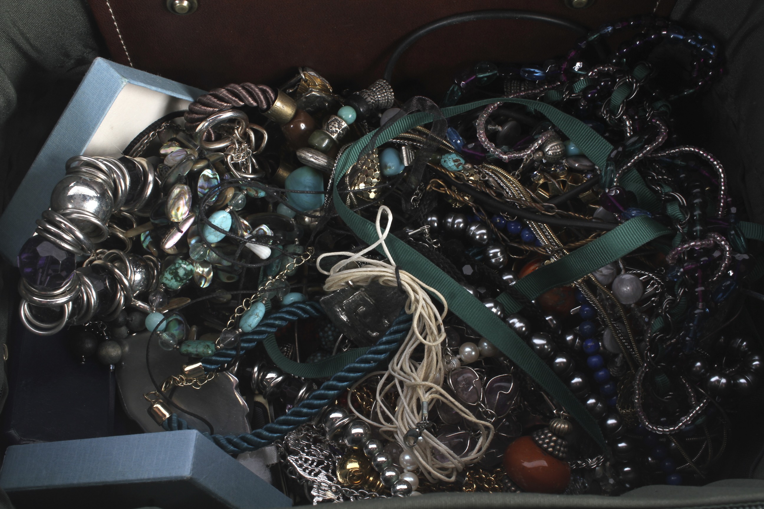 An assortment of Costume jewellery including necklaces, rings and pendants etc. - Image 2 of 2