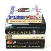 Seven assorted signed books relating to news, politics and current affairs.