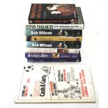 Eight soccer football related sporting personality books, some signed.