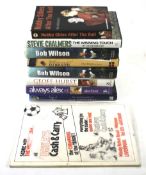 Eight soccer football related sporting personality books, some signed.