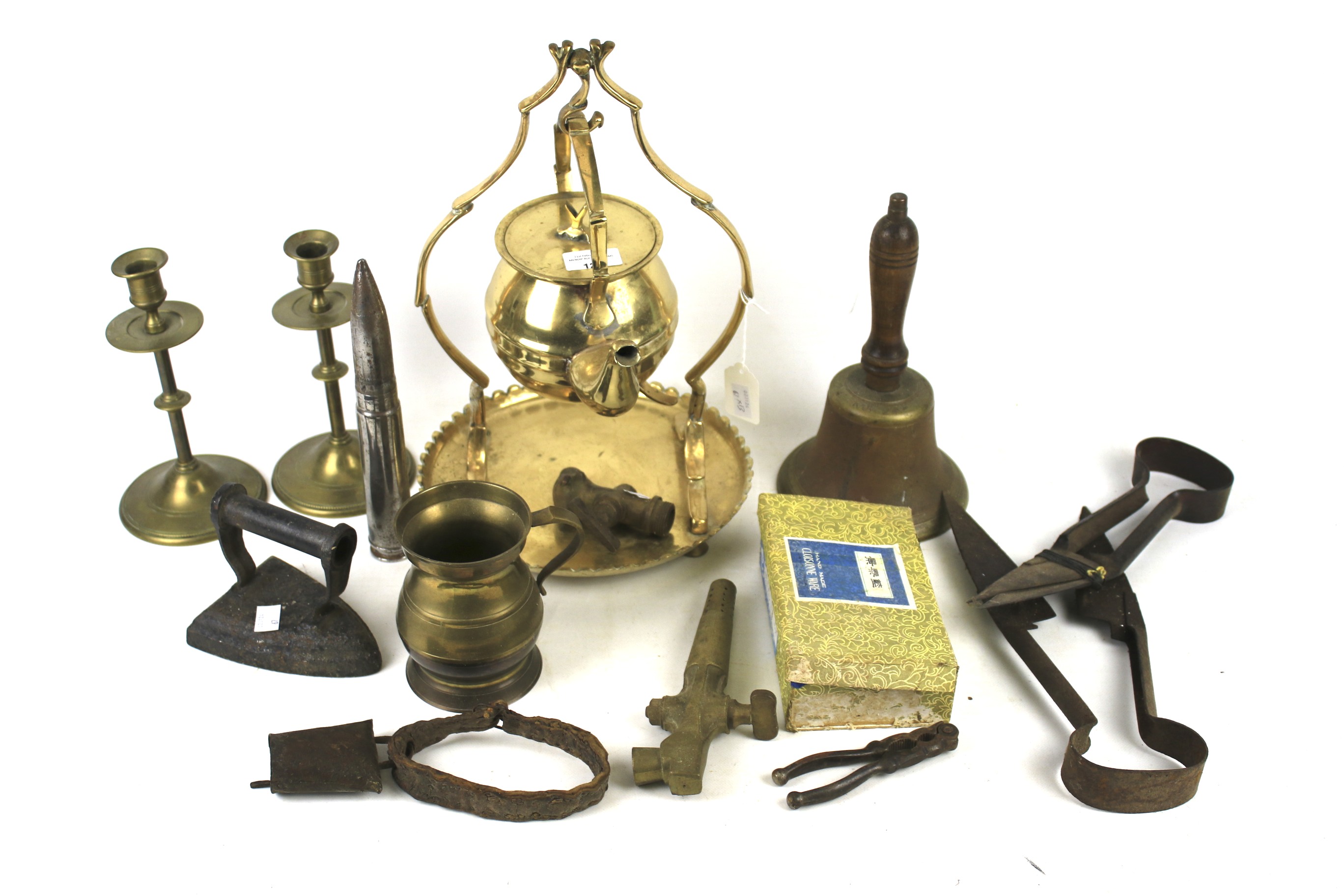 An assortment of metalware.