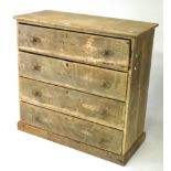 A vintage pine chest of drawers.