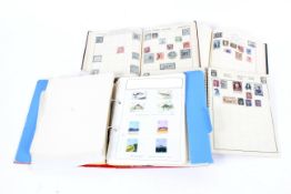 Assorted general world collection and modern Great Britain stamps in four albums.