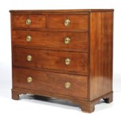 A Regency early 19th century mahogany chest of drawers.