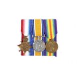 Group of three WWI medals. 1914-15 medal trio, 15622, Private F.
