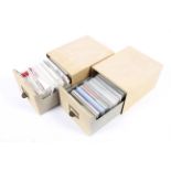 Two card drawers of mainly modern stamps,