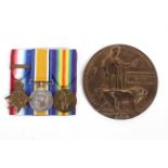 William Charles Tanner death penny and a group of 3 medals.