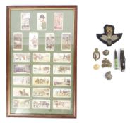 A group of militaria collectables.