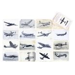 A collection of WWII Aircraft Recognition cards by Valentine & Sons Ltd.