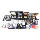 Large collection of mainly cupro-nickel commemorative collectors coin sets, etc.