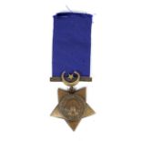 A Khedives Star medal for the Egypt 1884-6.