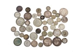 A group of 19th and 20th century silver coins