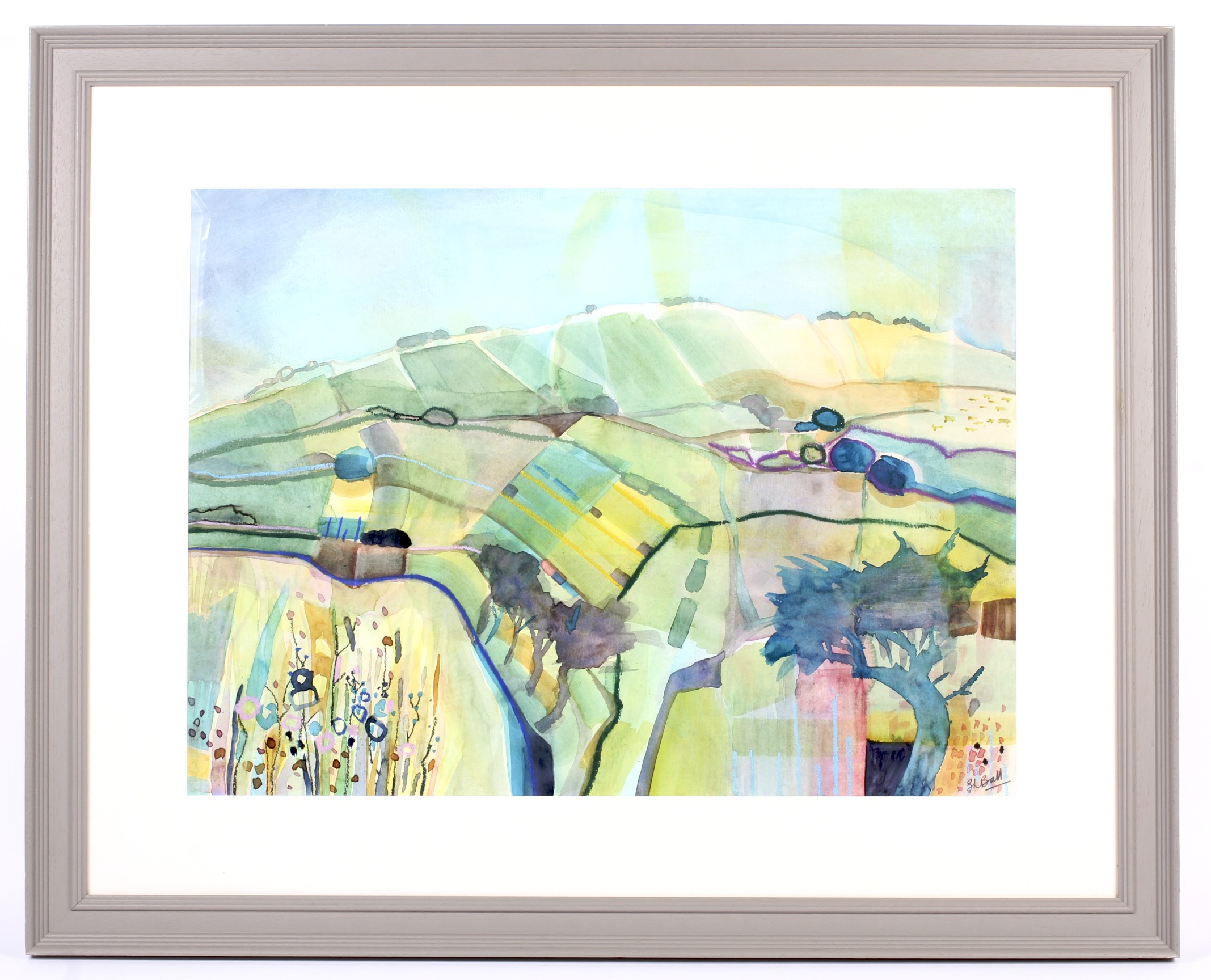 Sarah Ball (21st Century), The Valency Valley, watercolour on paper. - Image 2 of 3