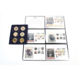 A 'Memories of the Beatles' stamp and coins set.