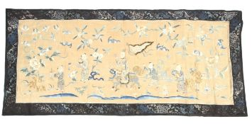 An early-mid 20th century Chinese embroidered silk panel.