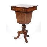 A Victorian style work table.