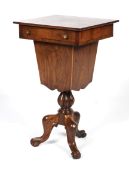 A Victorian style work table.