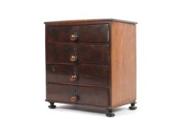 A 19th century mahogany apprentice chest of drawers.