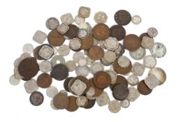 A group of 19th and 20th century world coins, mainly India.