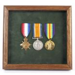 A WWI 1914-15 medal trio for the East Yorkshire Regiment Condition Report: Not
