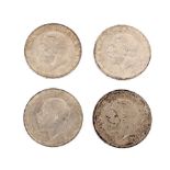 Four 1935 crown coins