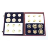 A fantasy set of twelve Edward VIII coins, from crown to farthing. In a wooden box.
