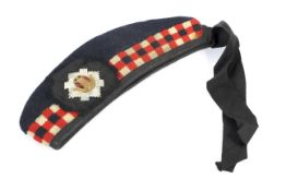 WWII The Royal Scots Regiment beret with cap badge.