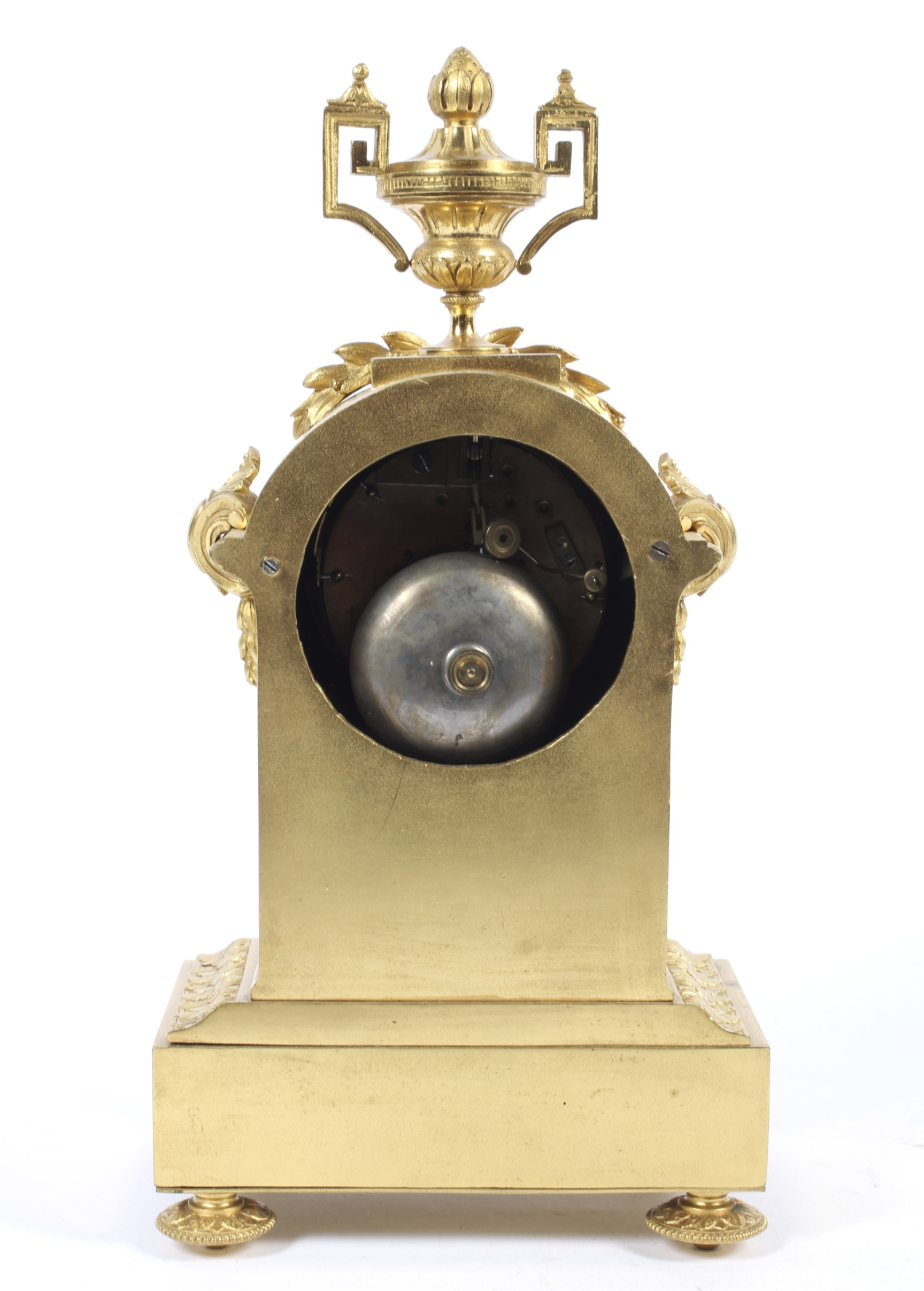 A gilt-metal and Sevres-style porcelain mounted mantel clock, circa 1900. - Image 2 of 2