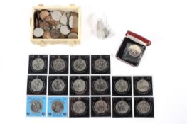 A box of pre-decimal coins.