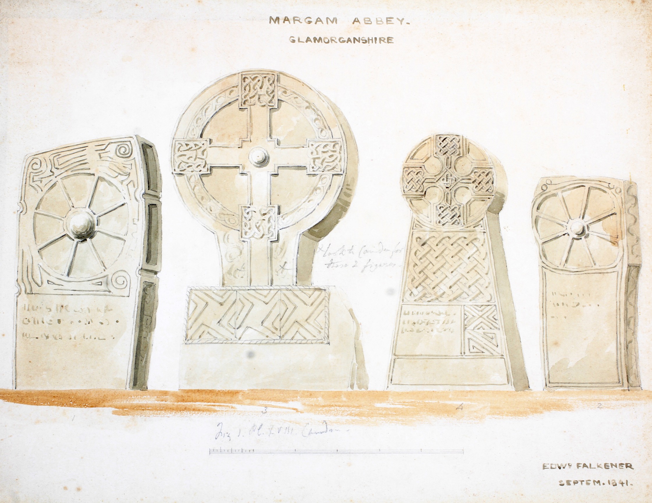 Edward Falkener (1814-1896), three ecclesiastical architectural studies in pencil, - Image 4 of 4