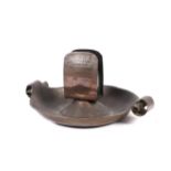 Trench Art naval interest copper match holder ashtray.