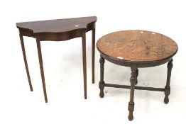 Two 19th and 20th century occasional tables.