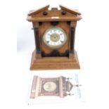 A Fattorini & Sons, Bradford Automatic Alarm mantel clock.