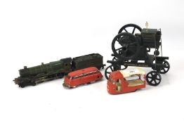 Four diecast and vehicle models.