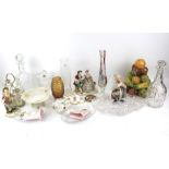 A collection of mixed 20th century glassware and ceramics.