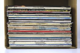 An assortment of 33 RPM LP vinyl records.