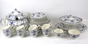 A Johnson Bros tea and dinner service in the 'Indies' pattern.