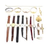 A collection of ladies and gentleman's vintage watches.