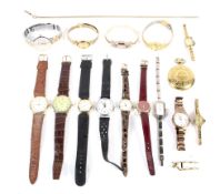 A collection of ladies and gentleman's vintage watches.