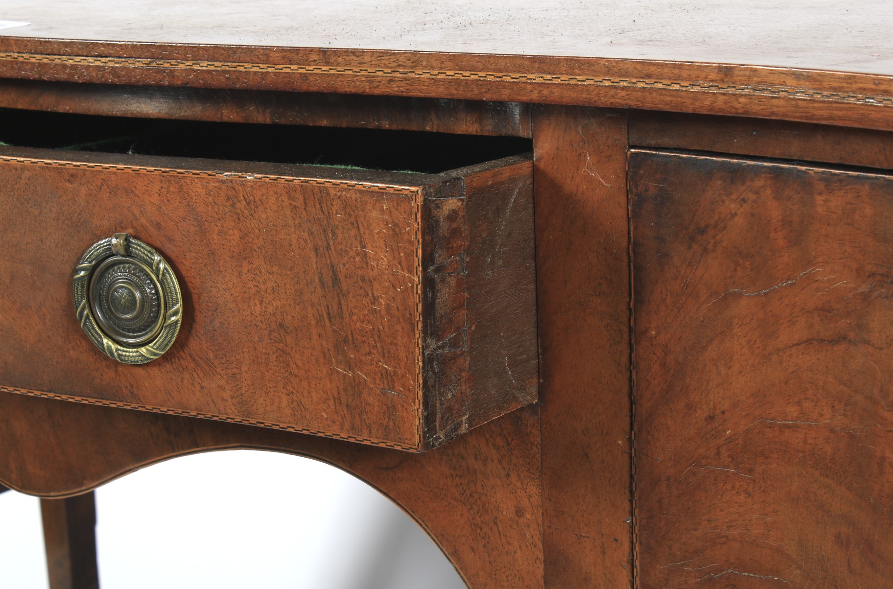 A 19th century mahogany serpentine sideboard. - Image 2 of 2